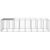 Dog Kennel Silver 52.1 ftÂ² Steel