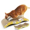 Wave Curved Cat Scratcher Cardboard for Little Cats and Dogs Corrugated Scratching Pad with Catnip Cat Cardboard Sofa Lounge Wave