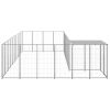 Dog Kennel Silver 143.3 ftÂ² Steel