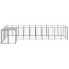 Dog Kennel Black 78.1 ftÂ² Steel