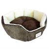 Round Oval Mocha Beige Pet Bed For Small Dogs Or Cats