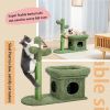 Fully Wrapped  2 In1 Cactus Cat Tree Condo With Dangling Ball