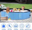 Bosonshop Foldable Pet Swimming Pool Easy to Fold Fill Empty & Clean Slip-Resistant PVC Bathing Tub Kiddie Pool