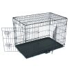 36" Pet Kennel Cat Dog Folding Steel Crate Animal Playpen Wire Metal