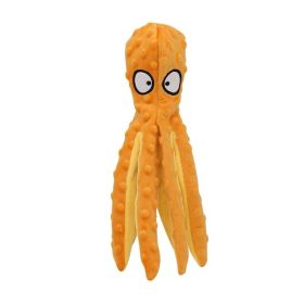 Squeaky Octopus Dog Toys Soft Dog Toys for Small Dogs Plush Puppy Toy (Color: Yellow)