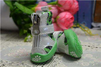 Wholesale Leopard Print Sports Pet Shoes (Color: green, size: 1)