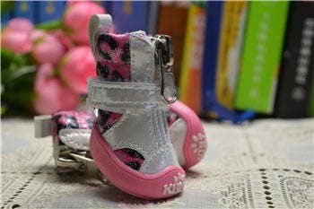 Wholesale Leopard Print Sports Pet Shoes (Color: Pink, size: 1)