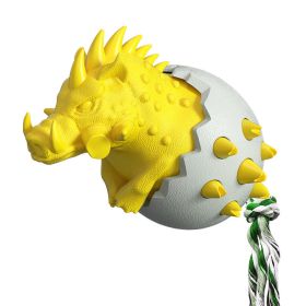 Dog chewing and tear-resistant toothbrush dog toy (shape: TPE, Color: Yellow)