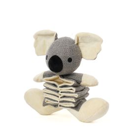 Dog grinding and squeaking interactive toy (shape: plush, Color: Grey)