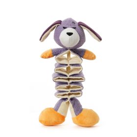 Dog grinding and squeaking interactive toy (shape: plush, Color: Purple)