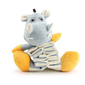 Interactive Cloth Dog Toys (Color: hippo)