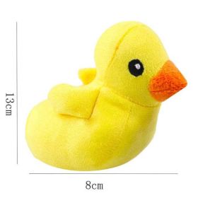 duck starfish animal squeak dog toy (Color: Yellow ducklings)