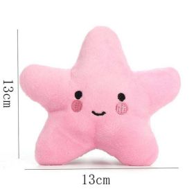 duck starfish animal squeak dog toy (Color: E-pink)