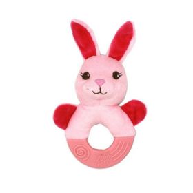 Plush Dog Leash Toy Rabbit Duck Shape (Color: White)