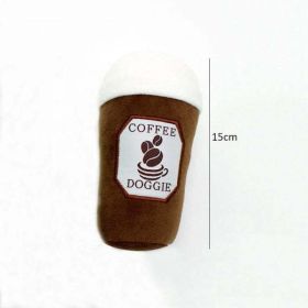 pet dog toy coffee cup (Color: Coffee)