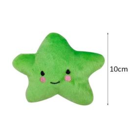 dog bite resistant toy squeaky (Color: Green Star)