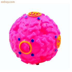 dog leaking game toy ball (Color: Pink)