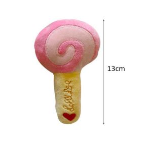 dog bite resistant toy squeaky (Color: Pink Lollipop)