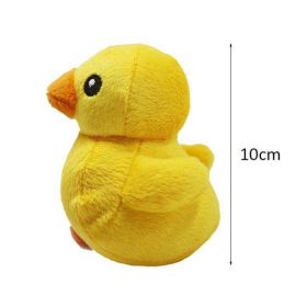 dog bite resistant toy squeaky (Color: Yellow Duck)
