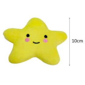 dog bite resistant toy squeaky (Color: Yellow Star)