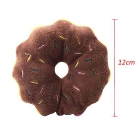 dog bite resistant toy squeaky (Color: Brown Circle)