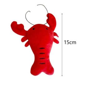 dog bite resistant toy squeaky (Color: Lobster)