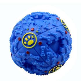 dog leaking game toy ball (Color: Blue)
