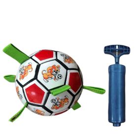 Pet Interactive Stretch Soccer (Color: Red and white)