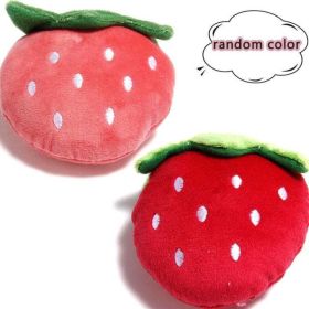 bite resistant cleaning dog chew toys (Color: Strawberry)