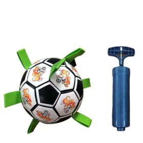 Pet Interactive Stretch Soccer (Color: Black and white)