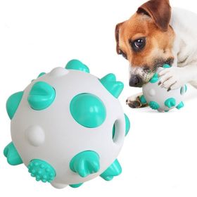 Pet Dog Toy Interactive Chew Toy Non Toxic Bite Resistant Rubber Ball (Color: Blue)