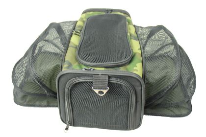 Pet Life Roomeo Folding Collapsible Airline Approved Pet Dog Carrier Crate (Color: Camouflage)