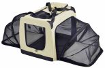 Pet Life 'Hounda Accordion' Metal Framed Soft-Folding Collapsible Dual-Sided Expandable Pet Dog Crate