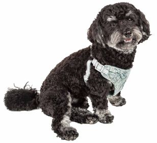 Pet Life 'Fidomite' Mesh Reversible And Breathable Adjustable Dog Harness W/ Designer Bowtie (size: medium)