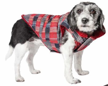 Pet Life 'Scotty' Tartan Classical Plaided Insulated Dog Coat Jacket (size: medium)