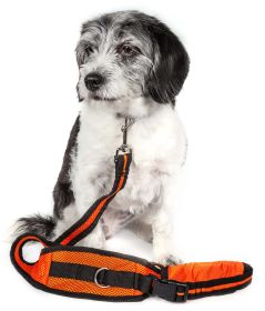 Pet Life Echelon Hands Free And Convertible 2-In-1 Training Dog Leash And Pet Belt With Pouch (Color: Orange)