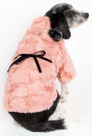 Pink-Mink' Luxury Designer Pet Coat (size: small)