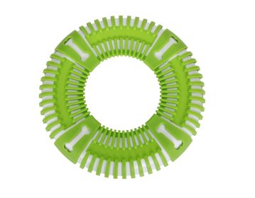 Pet Life Flex Bark Flexible Frisbee Extreme Outdoor Training Durable Fetch Dog Toy (Color: green)