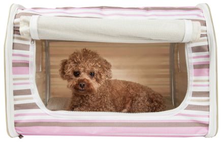 Folding Zippered Lightweight Wire-Framed Easy Folding Pet Crate (size: small)