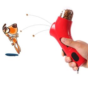 Pet Life Press N' Fetch Pet Dog Cat Interactive Treat Launcher Toy (Color: Orange)
