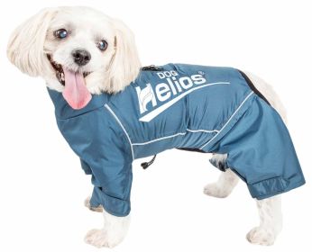 Dog Helios 'Hurricanine' Waterproof And Reflective Full Body Dog Coat Jacket W/ Heat Reflective Technology (Color: Blue, size: small)