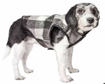 Pet Life 'Black Boxer' Classical Plaided Insulated Dog Coat Jacket (size: medium)