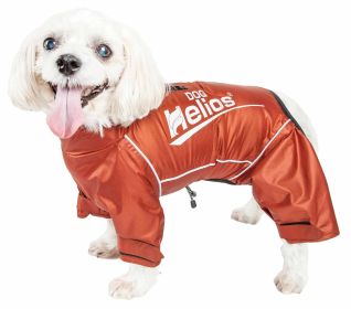 Dog Helios 'Hurricanine' Waterproof And Reflective Full Body Dog Coat Jacket W/ Heat Reflective Technology (Color: Orange, size: X-Large)