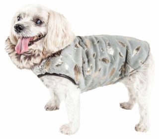 Pet Life Luxe 'Gold-Wagger' Gold-Leaf Designer Fur Dog Jacket Coat (size: X-Small)