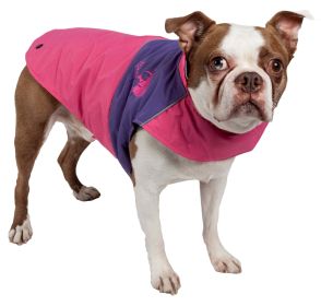 Touchdog Lightening-Shield Waterproof 2-in-1 Convertible Dog Jacket w/ Blackshark technology (size: small)