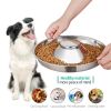 Stainless Steel Non-Slip Rubber Bottom Puppy Dog Bowl Easy to Clean Multi-Dog Feeding Bowl (3.6-4.7 Cup)