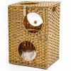 Rattan Cat Litter,Cat Bed with Rattan Ball and Cushion