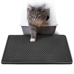 Indoor And Outdoor Easy Clean Double Layer Mats Cat Litter Mat (Material: EVA, Color: Black)