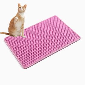 Indoor And Outdoor Easy Clean Double Layer Mats Cat Litter Mat (Material: EVA, Color: Pink)