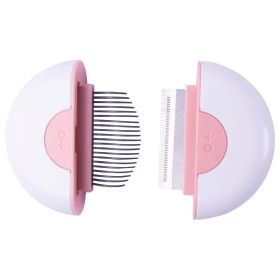 Pet Life 'LYNX' 2-in-1 Travel Connecting Grooming Pet Comb and Deshedder (Color: Pink, size: small)